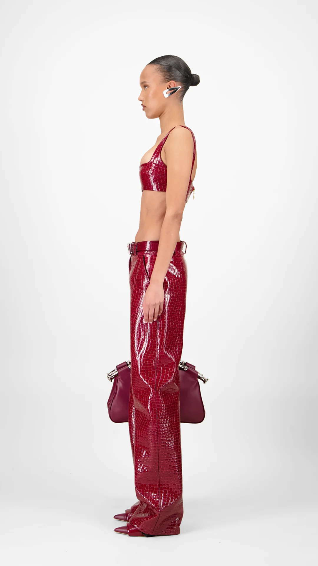 Crocodile Leather Bralette - Image 2