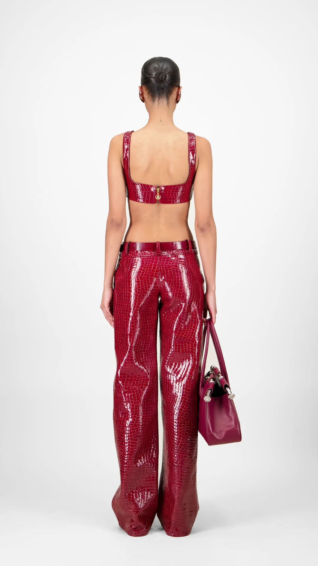 Crocodile Leather Bralette - Image 3