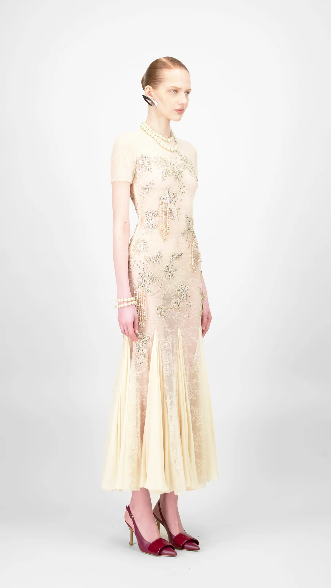 Crystallized Lace Midi Dress - Image 2