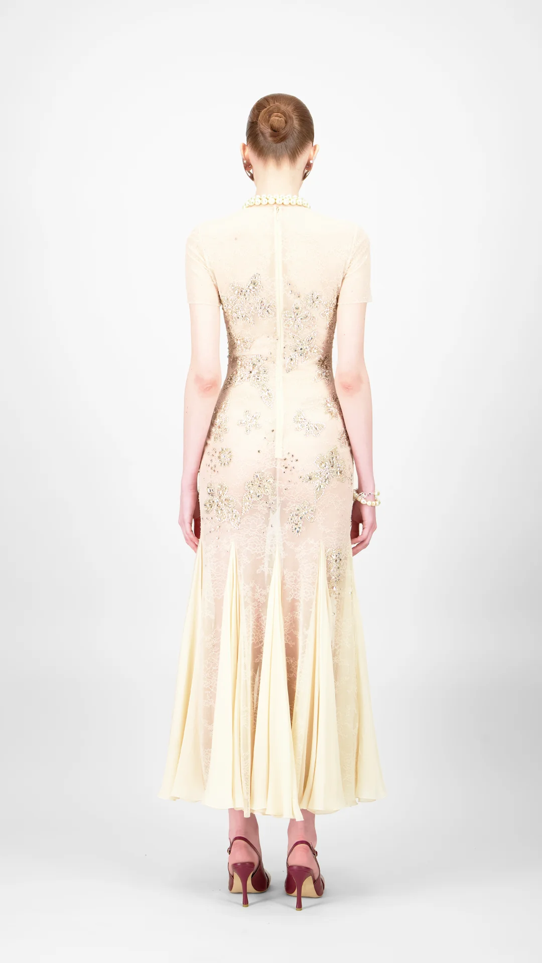 Crystallized Lace Midi Dress - Image 3