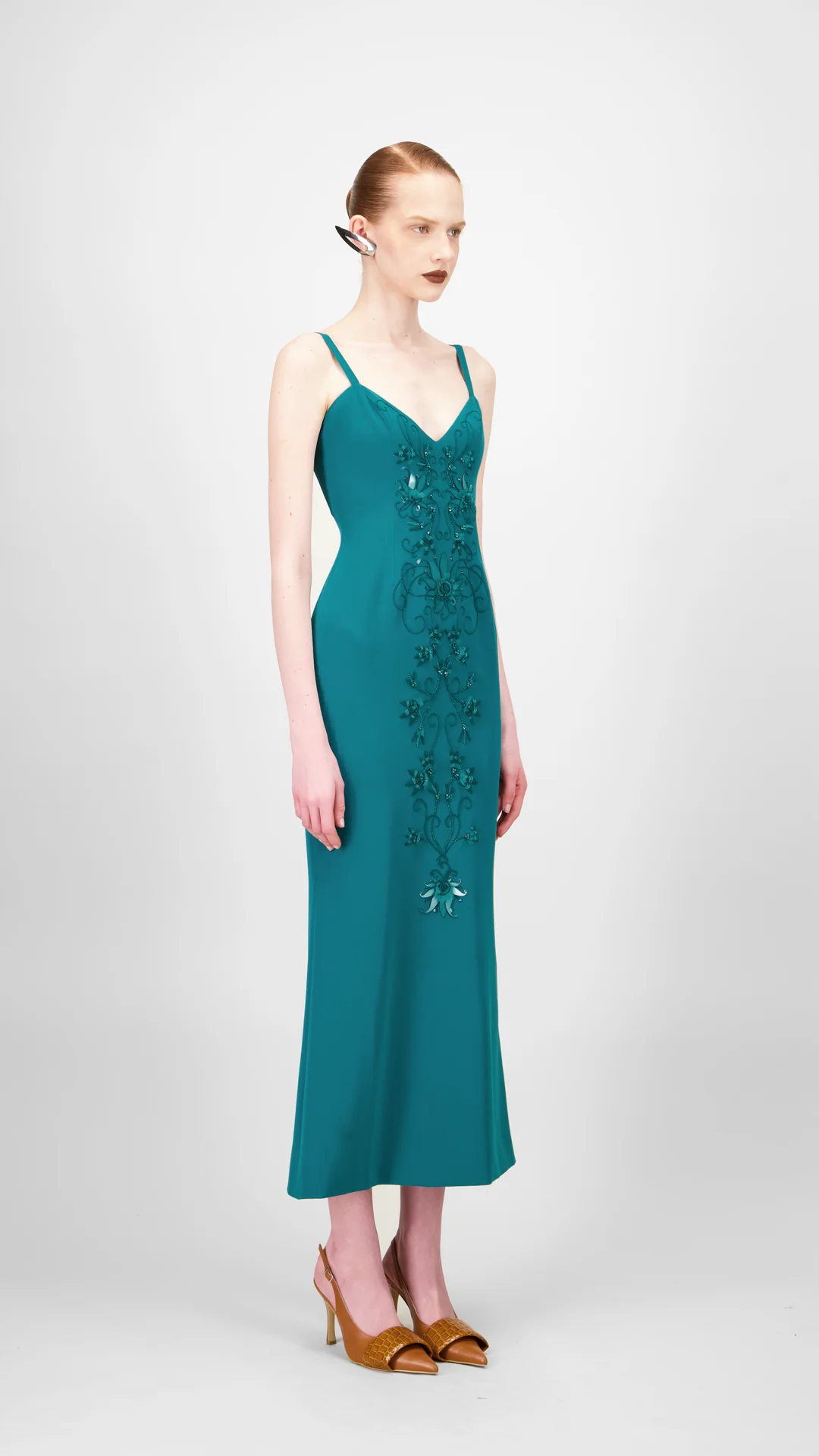 Fitted Midi Dress - Image 2