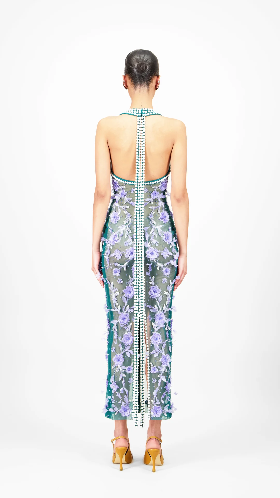 Floral Beaded Midi Dress - Image 2