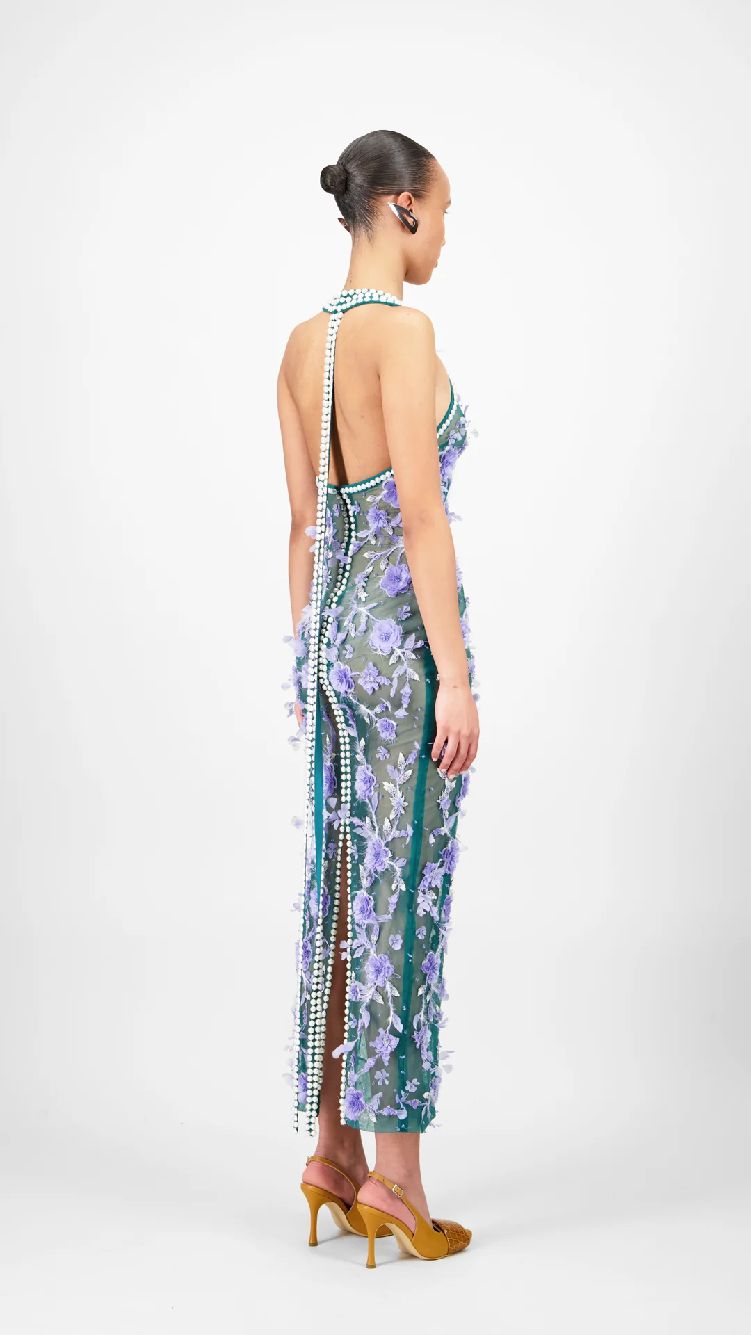Floral Beaded Midi Dress - Image 3