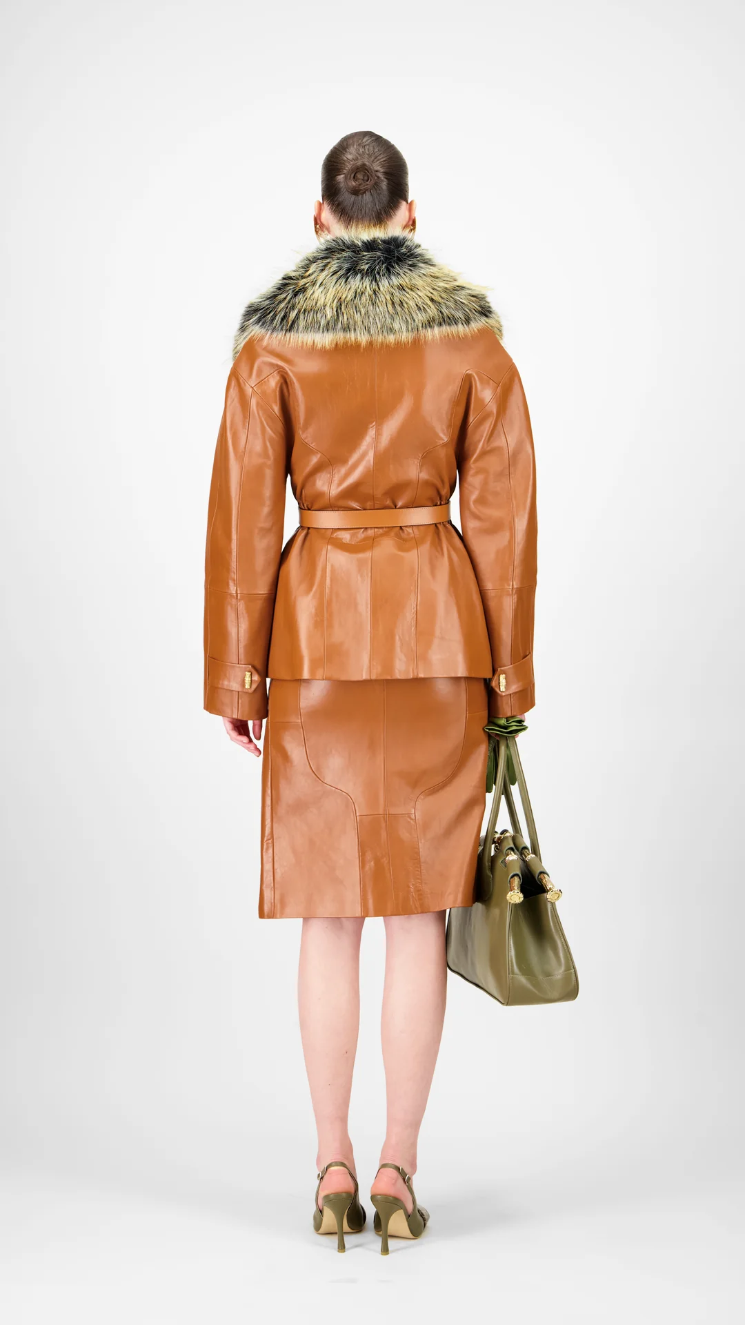 Leather Belted Jacket - Image 3