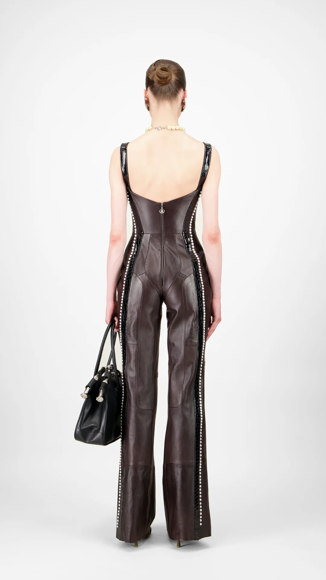 Leather Pearl Jumpsuit - Image 3